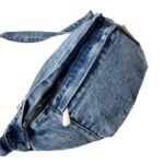 Riñonera de Algodón y Tela Vaquera para Mujer con 3 Bolsillos con Cierre de Cremallera - Imagen 7