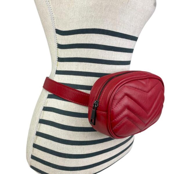 Riñonera de piel compacto con cierre de cremallera - Imagen 3