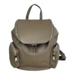 Amplia Mochila de Piel Universitaria con Bolsillos Laterales y Trasero - Imagen 3