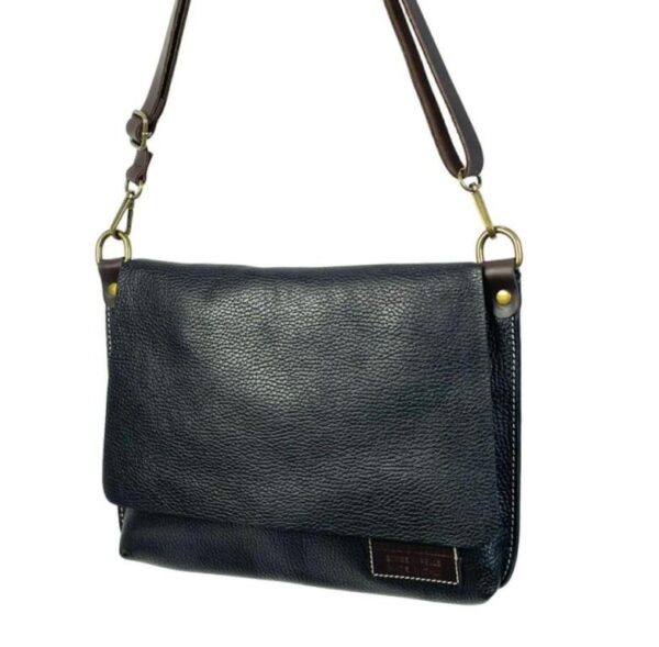 Bolso Bandolera De Piel Natural para Mujer con Solapa y Cremallera - Imagen 10