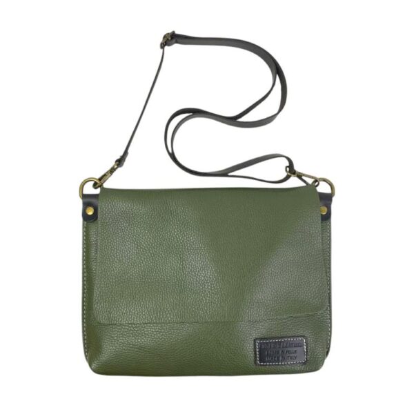 Bolso Bandolera De Piel Natural para Mujer con Solapa y Cremallera - Imagen 13