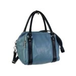 Bolso Bowling De Piel Italiana Para Mujer Con 3 Compartimentos, Cremallera y Gran Calidad - Imagen 4