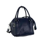 Bolso Bowling De Piel Italiana Para Mujer Con 3 Compartimentos, Cremallera y Gran Calidad - Imagen 3