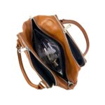 Bolso Bowling De Piel Italiana Para Mujer Con 3 Compartimentos, Cremallera y Gran Calidad - Imagen 10