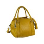 Bolso Bowling De Piel Italiana Para Mujer Con 3 Compartimentos, Cremallera y Gran Calidad - Imagen 7