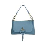 Bolso de Mano en Piel Italiana con Tira Bandolera, Frontal Decorativo y Cremallera para Mujer - Imagen 9