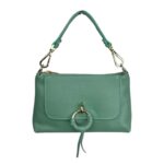 Bolso de Mano en Piel Italiana con Tira Bandolera, Frontal Decorativo y Cremallera para Mujer - Imagen 12