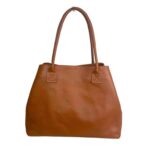 Bolso de Hombro en Piel Italiana para Mujer con Gran Capacidad y Tiras Laterales con Botón - Imagen 10