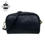 Bolso Bandolera de Mujer en Piel Italiana con Bolsillo Frontal con Flecos y Cierre de Cremallera - Imagen 16