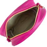 Bolso Bandolera de Mujer en Piel Italiana con Bolsillo Frontal con Flecos y Cierre de Cremallera - Imagen 23