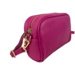 Bolso Bandolera de Mujer en Piel Italiana con Bolsillo Frontal con Flecos y Cierre de Cremallera - Imagen 21