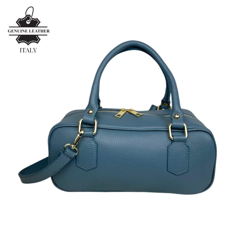 Bolso de Mano en Piel Italiana con Asas Cortas, Tira Bandolera Ajustable y Gran Calidad para Mujer