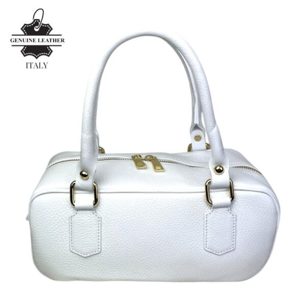 Bolso de Mano en Piel Italiana con Asas Cortas, Tira Bandolera Ajustable y Gran Calidad para Mujer - Imagen 8