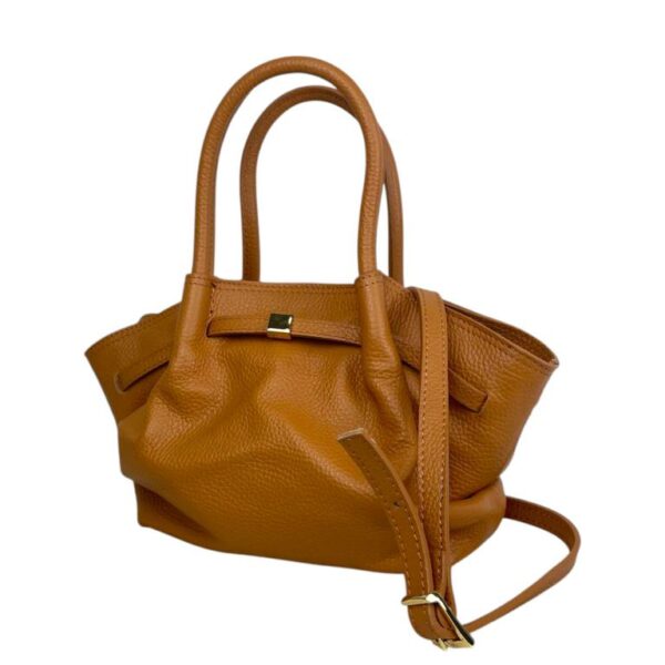 Bolso de Mano en Piel Italiana para Mujer con 2 Asas Cortas, 1 Tira Bandolera y Gran Calidad - Imagen 11