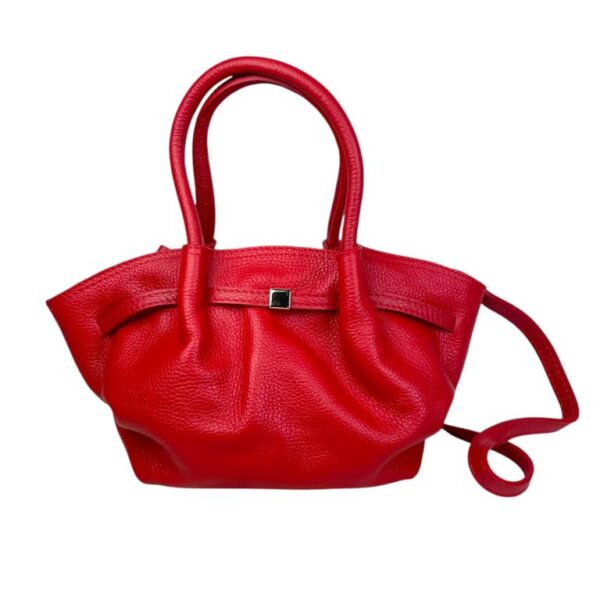Bolso de Mano en Piel Italiana para Mujer con 2 Asas Cortas, 1 Tira Bandolera y Gran Calidad - Imagen 3