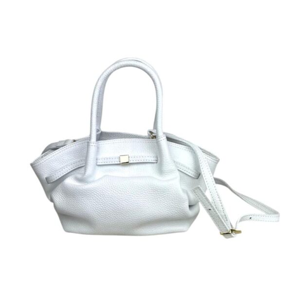 Bolso de Mano en Piel Italiana para Mujer con 2 Asas Cortas, 1 Tira Bandolera y Gran Calidad - Imagen 4