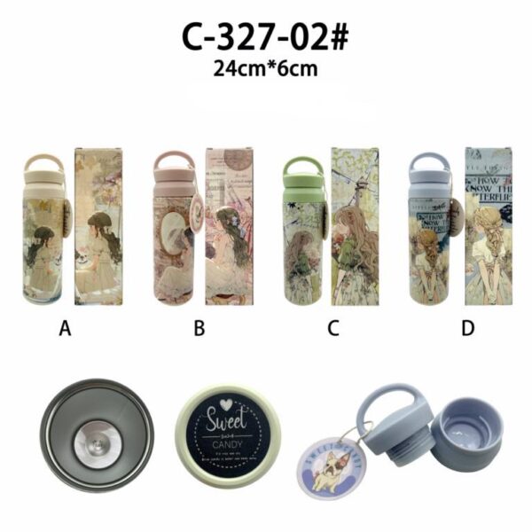 Botella Termo con Diseño Muñeca Sweet Candy y Base Antideslizante para Mujer - Imagen 2