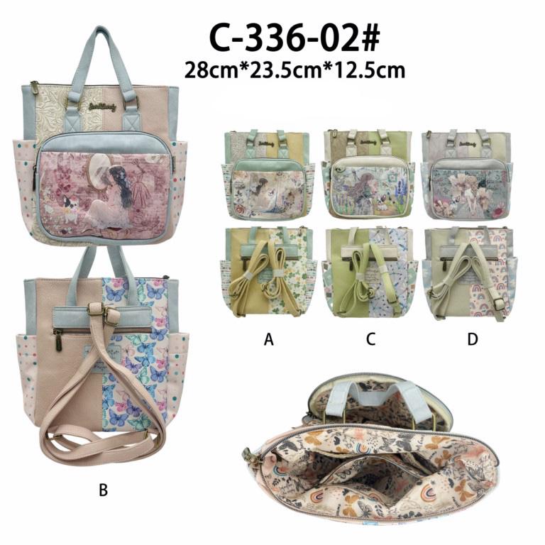 CGC-336-02-All Mochila Sintética con Diseño Muñeca Sweet Candy, Compartimentos y Bolsillos Exteriores para Mujer - Imagen 1