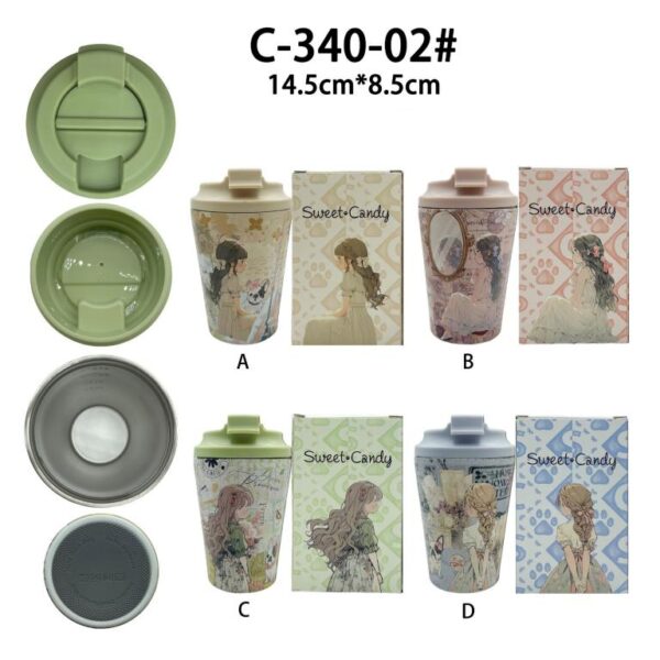 Taza de Café con Diseño de Muñeca Sweet Candy Mujer con Gran Calidad y Base Antideslizante - Imagen 2