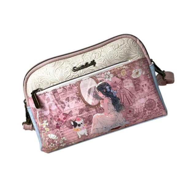 Bolso Bandolera Sintético Muñeca Sweet Candy para Mujer con 4 Bolsillos con Cremallera - Imagen 6