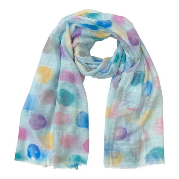 Bufanda de Lino y Algodón para Mujer con Diseño de Puntitos y Preciosos Colores - Imagen 6