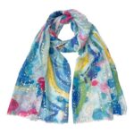 Preciosa Bufanda de Algodón con Vivos Colores y Espectacular Diseño para Mujer - Imagen 3