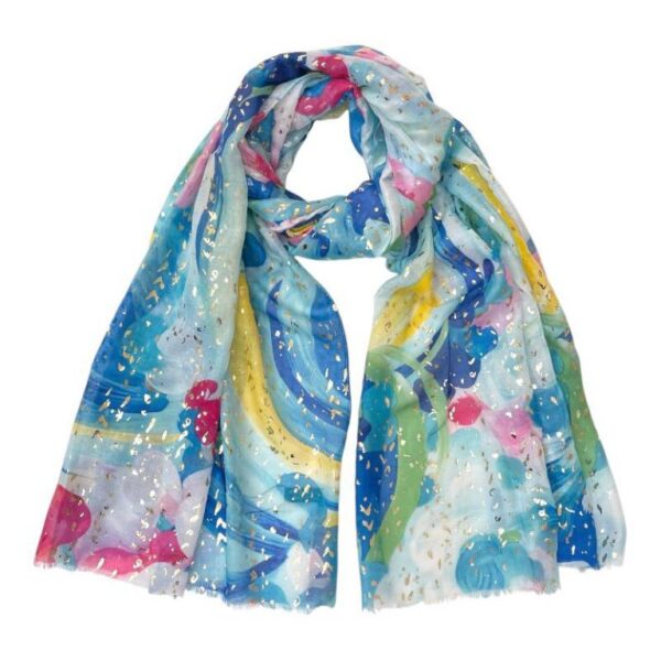 Preciosa Bufanda de Algodón con Vivos Colores y Espectacular Diseño para Mujer - Imagen 3