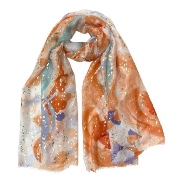 Preciosa Bufanda de Algodón con Vivos Colores y Espectacular Diseño para Mujer - Imagen 7
