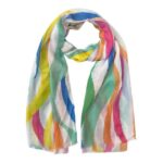 Bonita Bufanda de Algodón con Gran Calidad y Diseño Colorido para Mujer