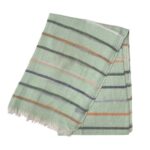 Bufanda de Lino y Algodón para Mujer con Diseño de Rayas de Colores y Gran Calidad - Imagen 7