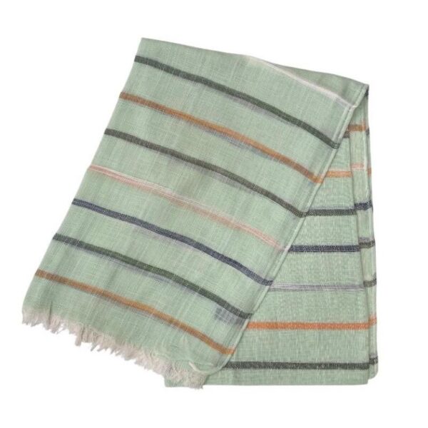 Bufanda de Lino y Algodón para Mujer con Diseño de Rayas de Colores y Gran Calidad - Imagen 7