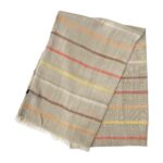 Bufanda de Lino y Algodón para Mujer con Diseño de Rayas de Colores y Gran Calidad - Imagen 5