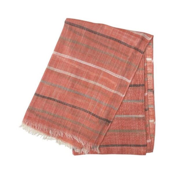 Bufanda de Lino y Algodón para Mujer con Diseño de Rayas de Colores y Gran Calidad - Imagen 6