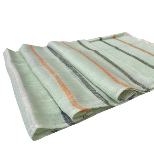 Bufanda de Lino y Algodón para Mujer con Diseño de Rayas de Colores y Gran Calidad - Imagen 8