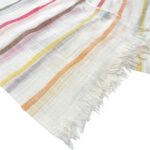 Bufanda de Lino y Algodón para Mujer con Diseño de Rayas de Colores y Gran Calidad - Imagen 10