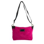 Bolso Bandolera en Piel de Serraje Italiana con Cierre de Cremallera y Bolsillo Interno para Mujer