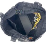 Amplio Bolso de Hombro en Algodón y Tela Vaquera con 2 Asas Largas y Diseño "Good Lucky Lucky" para Mujer - Imagen 6