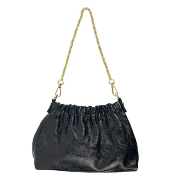 Bolso de Mano en Piel Italiana con Asa Corta Extraíble Tipo Cadena y Tira Bandolera para Mujer - Imagen 9