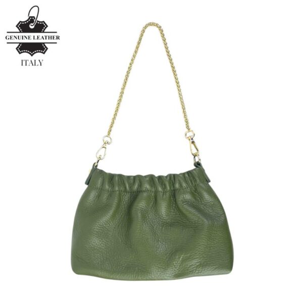 Bolso de Mano en Piel Italiana con Asa Corta Extraíble Tipo Cadena y Tira Bandolera para Mujer - Imagen 7