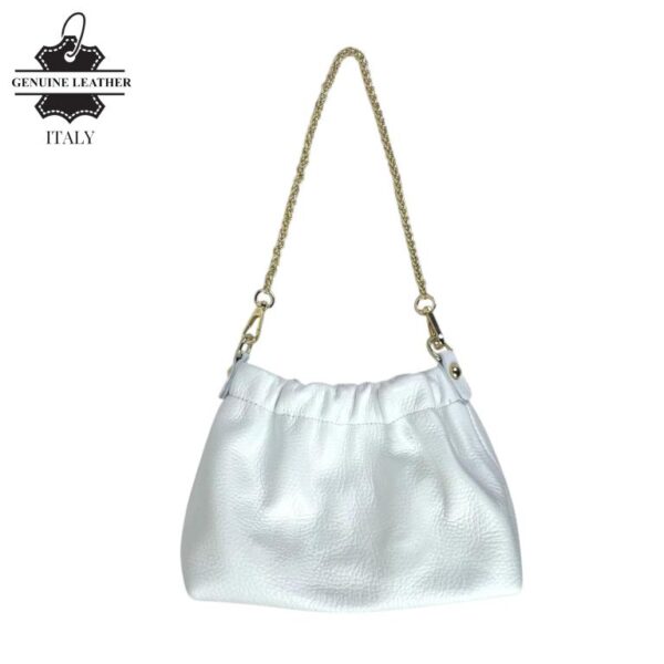 Bolso de Mano en Piel Italiana con Asa Corta Extraíble Tipo Cadena y Tira Bandolera para Mujer - Imagen 6