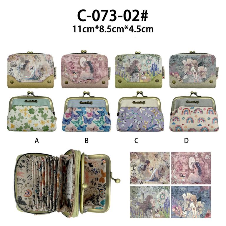 CGC-073-02-All Monedero Sintético con Diseño Muñeca Sweet Candy, Cierre de Click y Cremallera para Mujer - Imagen 1