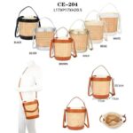 Bolso de Mano Sintético con Rafia para Mujer con Saquito Interior y Gran Calidad - Imagen 2