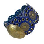 Cinturón Artesanal de Piel Con Bonito Diseño de Flores y Estilo Exclusivo para Mujer - Imagen 2