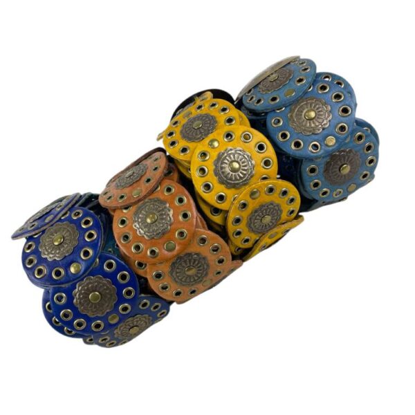 Cinturón Artesanal de Piel Con Bonito Diseño de Flores y Estilo Exclusivo para Mujer - Imagen 5