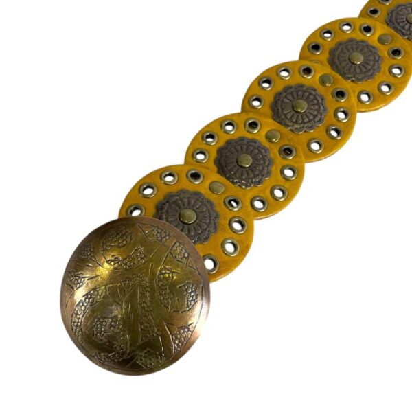 Cinturón Artesanal de Piel Con Bonito Diseño de Flores y Estilo Exclusivo para Mujer - Imagen 8