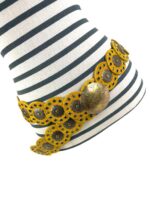 Cinturón Artesanal de Piel Con Bonito Diseño de Flores y Estilo Exclusivo para Mujer - Imagen 6