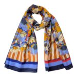 Amplia Bufanda de Mujer en Seda 100% con Bonito Diseño y Gran Calidad