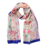 Amplia Bufanda Multicolor para Mujer en Seda 100% con Gran Calidad