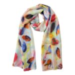 Alegre Bufanda en 100% Seda con Gran Calidad y Precioso Diseño para Mujer