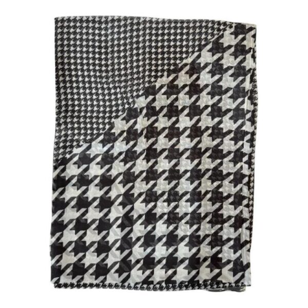 Bufanda en 100% Seda con Gran Calidad y Diseño Pico de Gallo para Mujer - Imagen 2